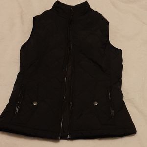 Black quilted vest